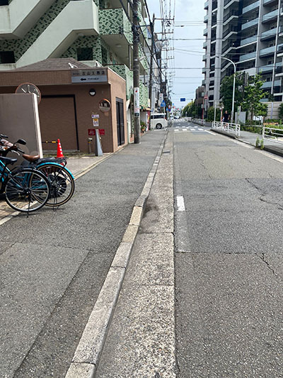 ナイスアーバンプラザ川崎前の通り